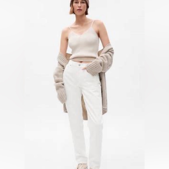 RARE🤍CHANEL 03C Camellia Flower 90’s Baggy Laser Cut Barrel White Vintage Jeans - Picture 16 of 16